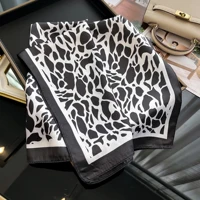 Luxury Square Silk Scarf for Women Hijab Hair Bands Neckerchief Female Satin Shawl Ribbon Headband Fashion Wraps Bandana 2024 5