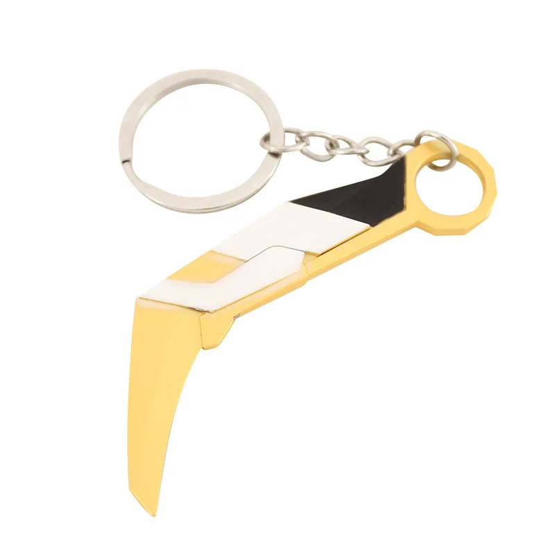 Valorant Weapon Prime Karambit Tactical Knife 8cm Metal Material Game Weapon Model Keychain Samurai Sword Gifts Toys for Boys
