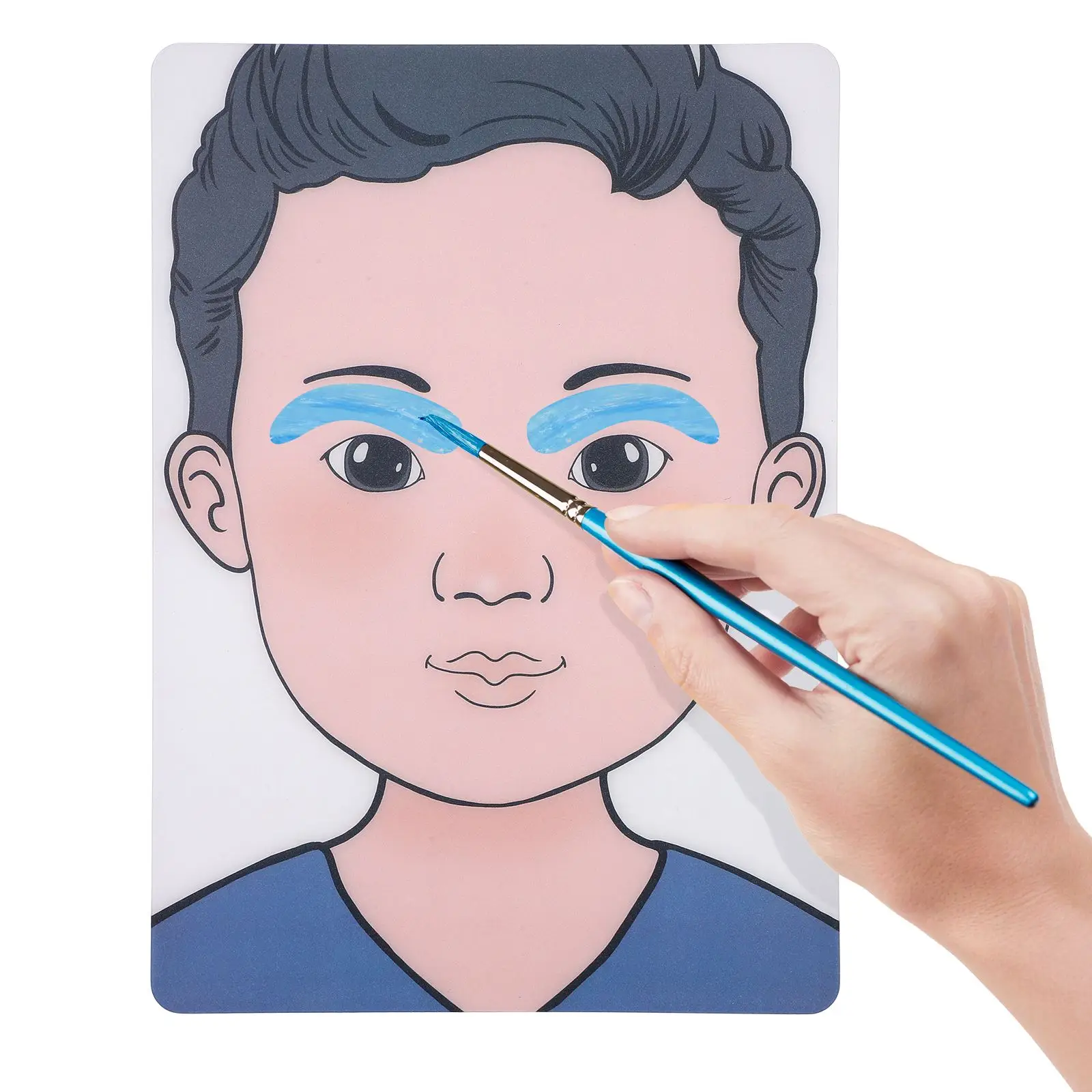 Makeup Practice Board Plastic Practice Face Training Makeup Template Painting Board Eyelid Practice 2Pcs
