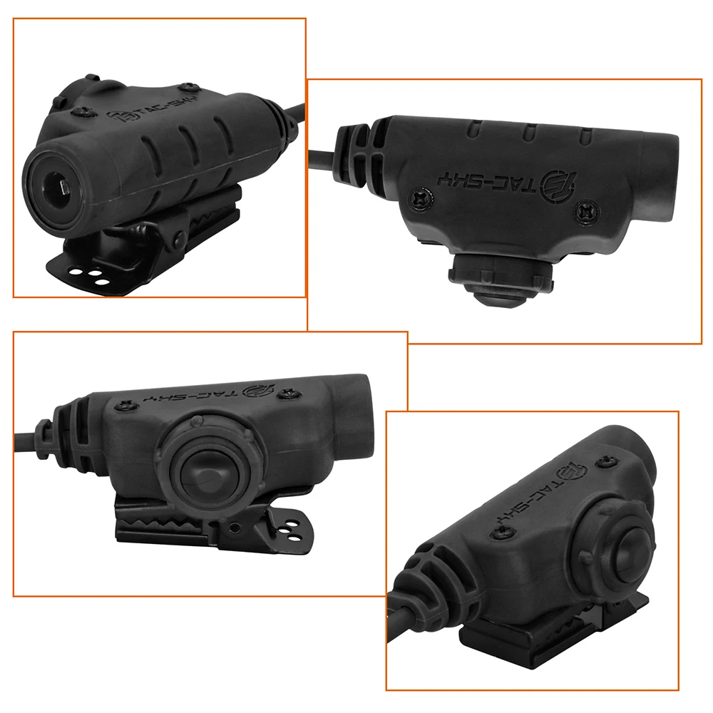 TS TAC-SKY Tactical PTT Adapter 6 Pin V2 U94 PTT Compatible PRC 148 152 163 Walkie Talkie Model for Airsoft Sports  Headset