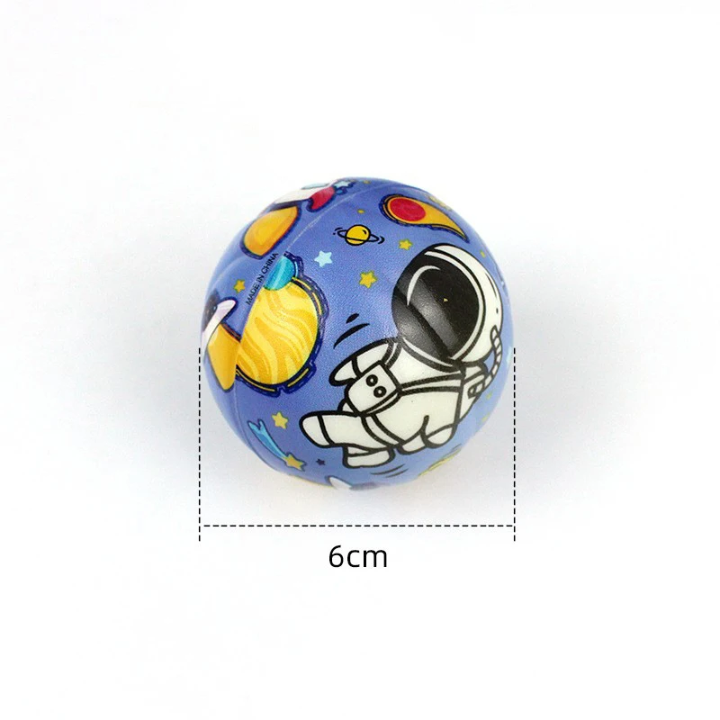 Bouncing Balls Toy, 6Pcs Cute Outer Space Astronaut Bouncy Balls Jumping Elastic Rubber Balls Kids Birthday Party Favors Goodie Bag Pinata Filler