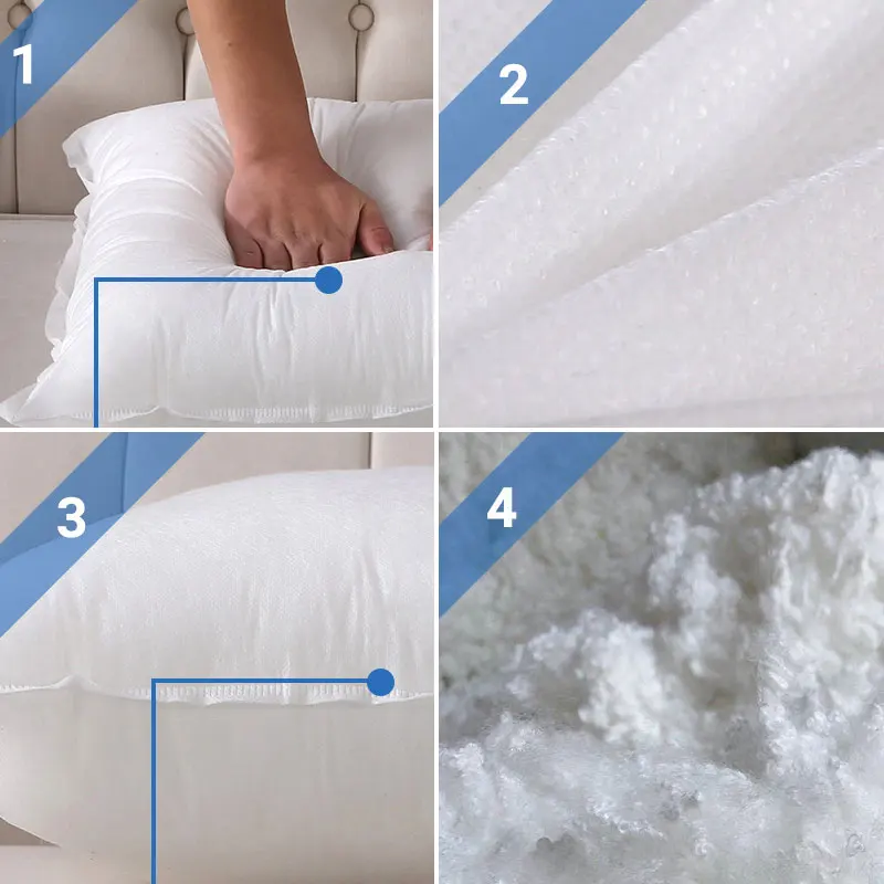 45x45/50x50/55x55cm Home Cushion Inner Pure White Cushion Core Soft Head Pillow Inner PP Cotton Filler Health Care Padding Fill 6