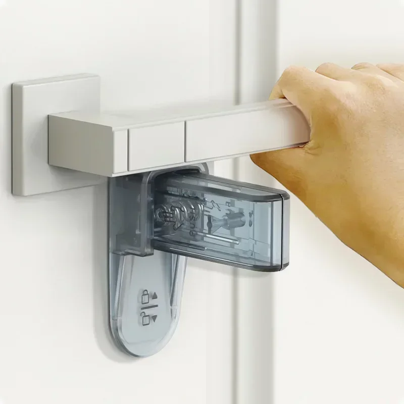 Easy To Install Security Protection Door Lever Lock Multi-Function Kids Baby Proofing Door Handle Locks Safety Protection Device child lock,door lock,safety lock