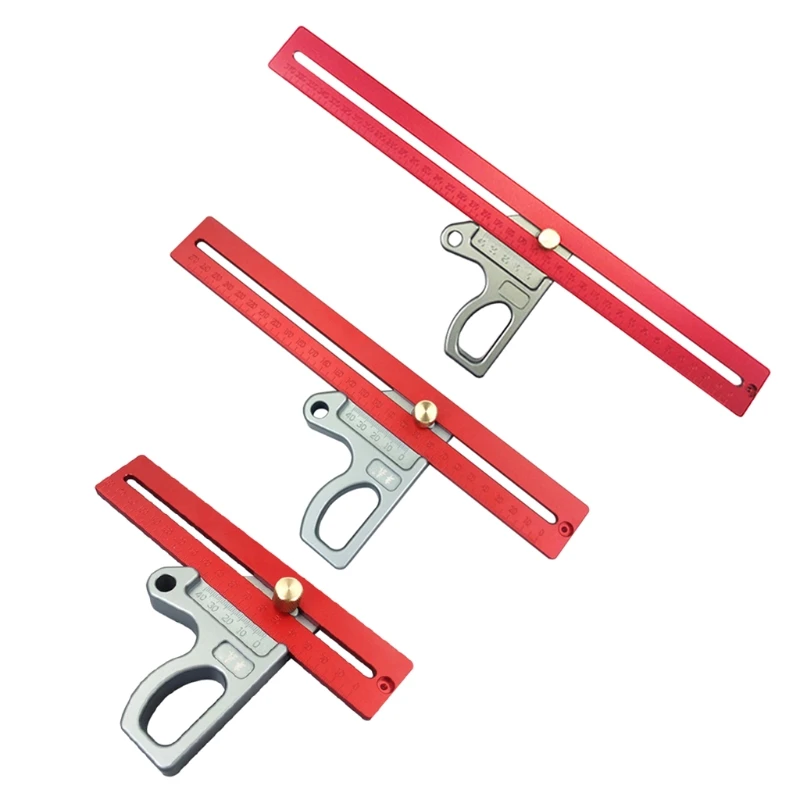 

200/300/400mm Woodworking 45/90 Degree Scriber Ruler Height Gauge Measuring Tool TOP ones
