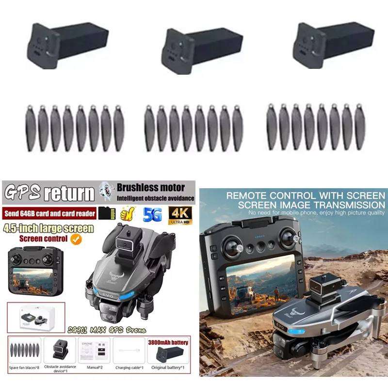 Hélices de Drone Lot de 1 à 4 Sets - Pièces de Rechange pour Quadricoptère