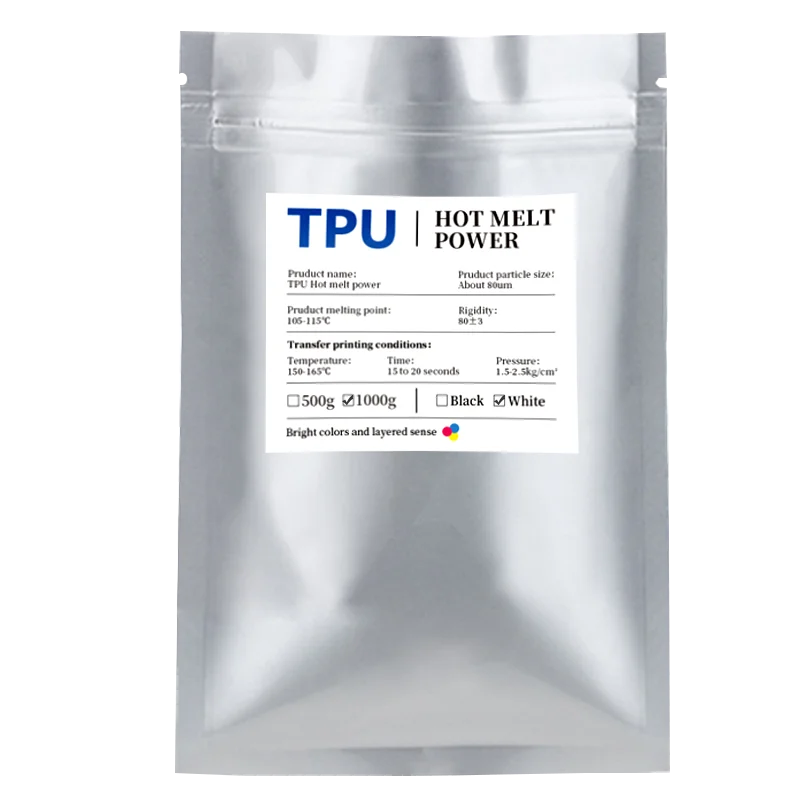 100ML*6 DTF Ink Kit 1KG DTF Powder Hot Melt Adhesive for T-shirt Transfer Printing for Epson L805 L1800 XP600 Printer Ink