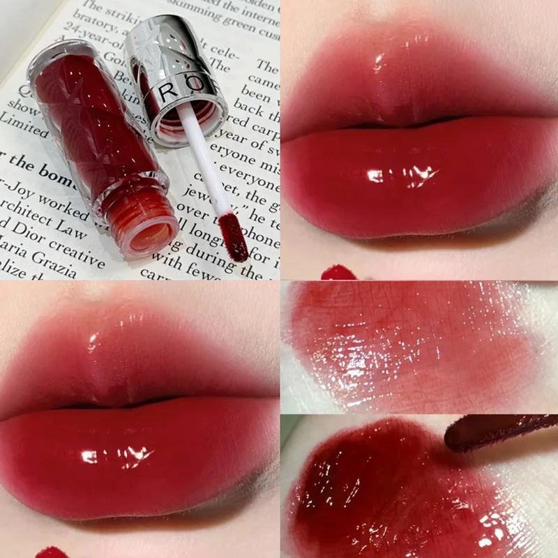 3 Colors Jelly Plump Lip Glaze Moisturizing Mirror Water Light Lipstick Waterproof Non-stick Lip Gloss Women Sexy Lips Makeup