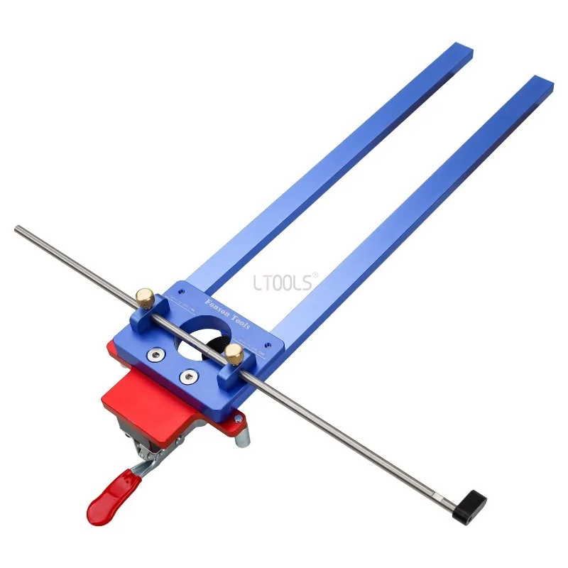 Adjustable Drawer Slide Rail Punching Jig Woodworking Cabinet Hidden Rail Drilling Locator with Extension Rod Guide Rail Fixer