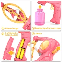 New Big Bubble Gun Kids Automatic Bubble Machines Cartoon Fans Bubbles Maker Machine Soap Bubbles Blower