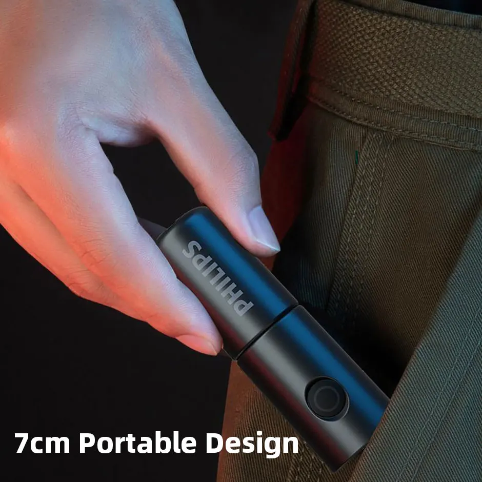 

Мини-вссветильник Philips портативная с синим и красным сигнасветильник, аккумуляторная, 18650