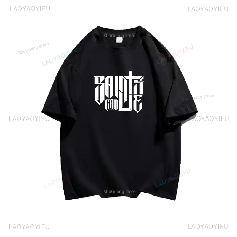 

Винтажная одежда, футболка с принтом Сэйнтс может ли, топы, женская и мужская одежда, повседневные футболки с графическим принтом и надписью, хлопковая футболка унисекс с круглым вырезом