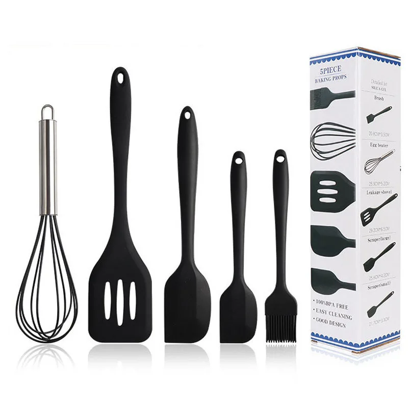 Kitchen Gadgets Set 5PC, Space Saving Cooking Tools Kitchen Accessories  (Black)