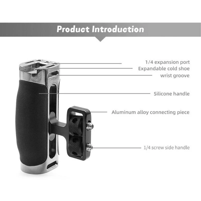 Mini Side Handle Camera Hand Grip Stabilizers For DSLR Mirrorless Video Cameras With Cold Shoe Mount 1/4-20 Screws Mount D2RC