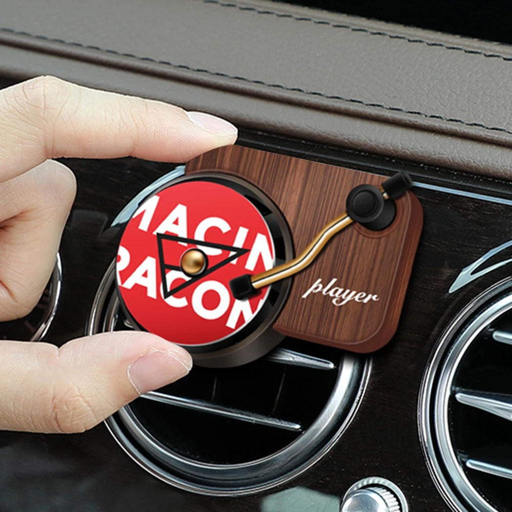 Car Fragrance Diffuser, Car Perfume Air Freshener with Ventilation Clip in  Retro Style, Record Player Design, Car Air Freshener, Air Purifier with DIY