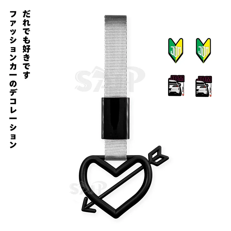 JDM Train Bus Handle Tsurikawa 1Pcs Cupid's Arrow Ring Tyling Drift Charm Strap for Auto Car car decoration strap car accessories strap