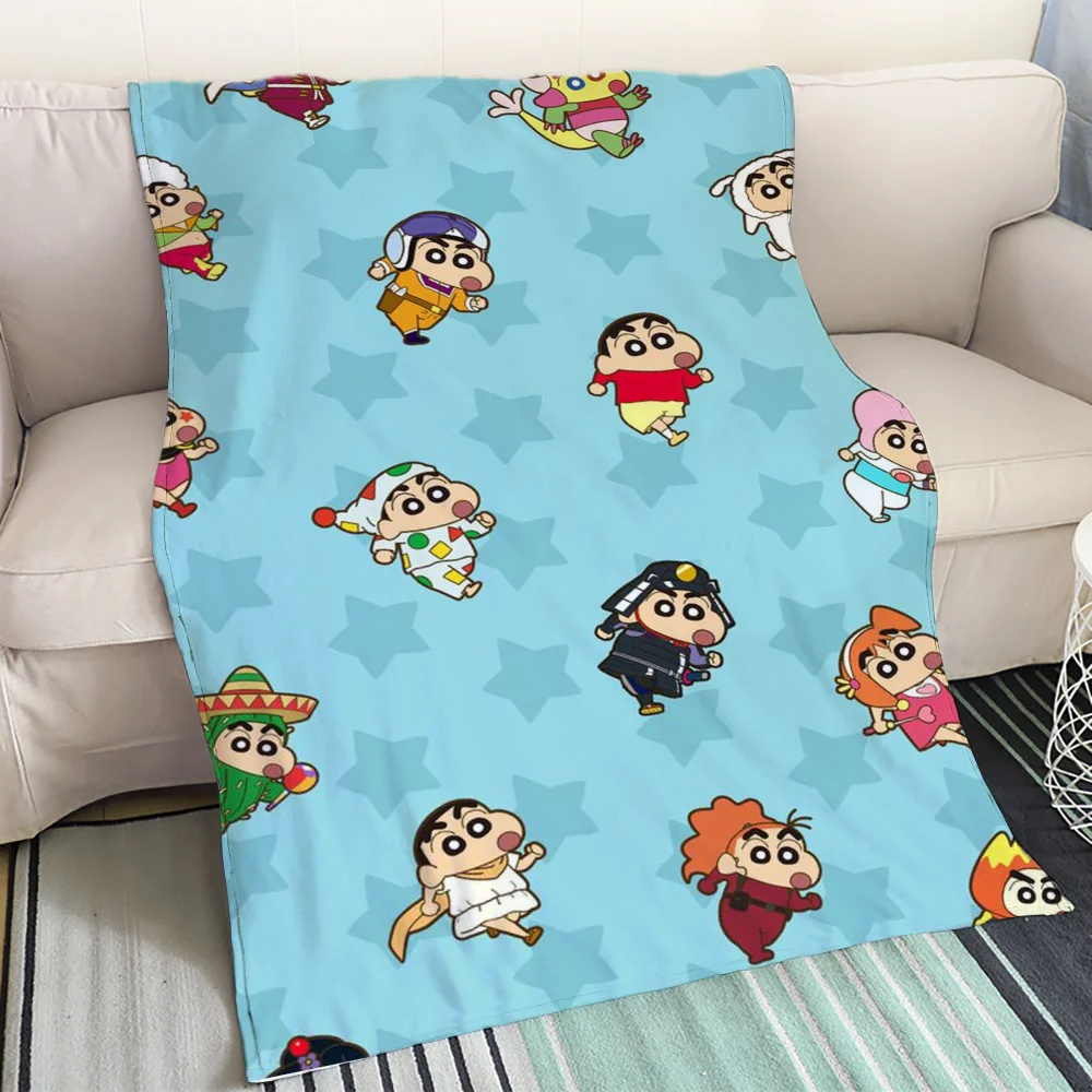 Microfiber Bedding Crayon Shin-chan Luxury Throw Blanket Bed Fluffy Soft Blankets for Decorative Sofa Blankets and Throws Cobija 5