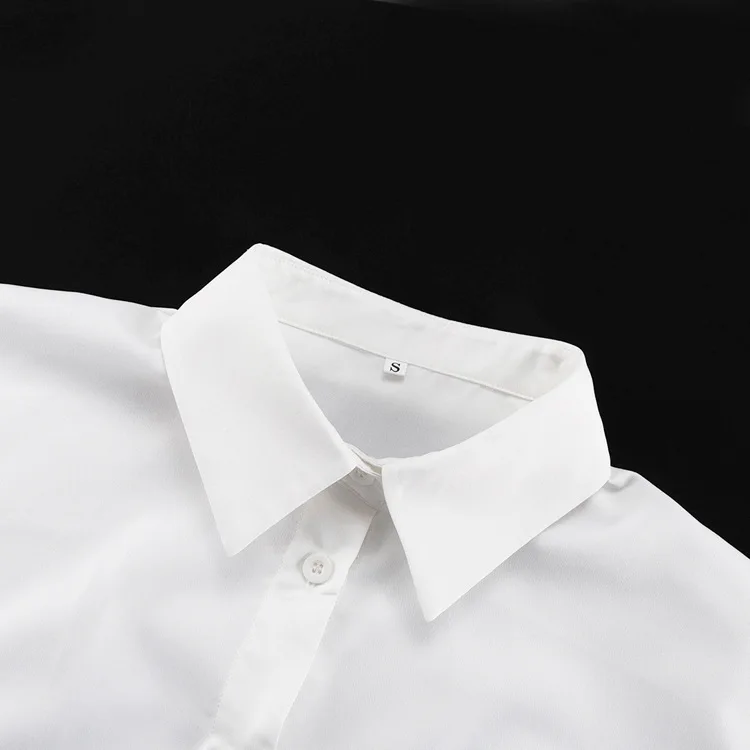 White Shirt Leather Skirt Sets Women Fashion Loose Long Sleeve Patchwork High Wasit Solid Office Lady Style Summer New