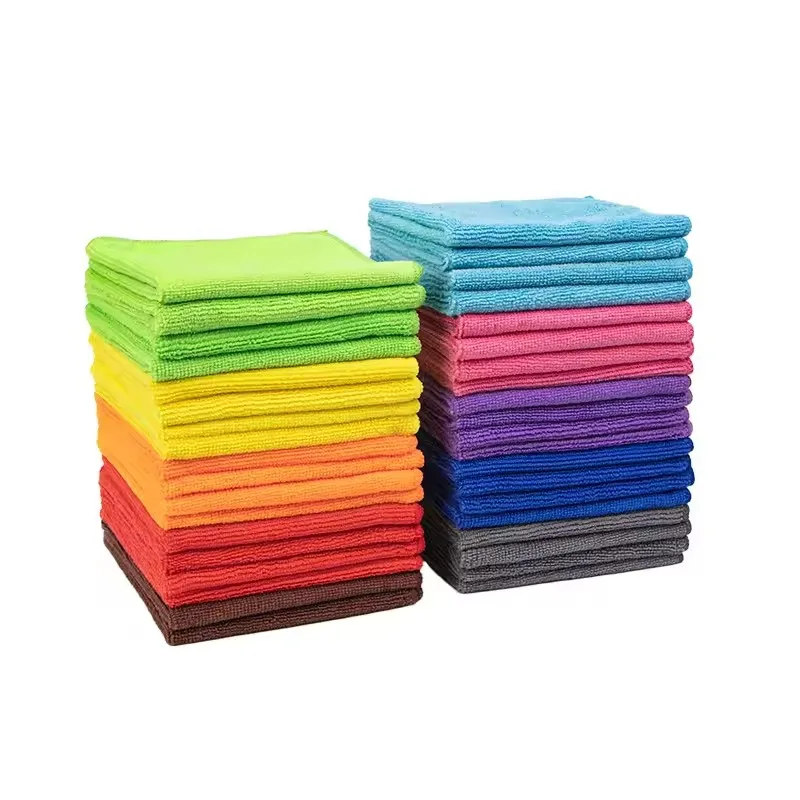 5PCSColorful Microfiber Car Cleaning Towel Super Absorbent Soft Multifunctional Cleaning Tool Household Dishcloth Accessories