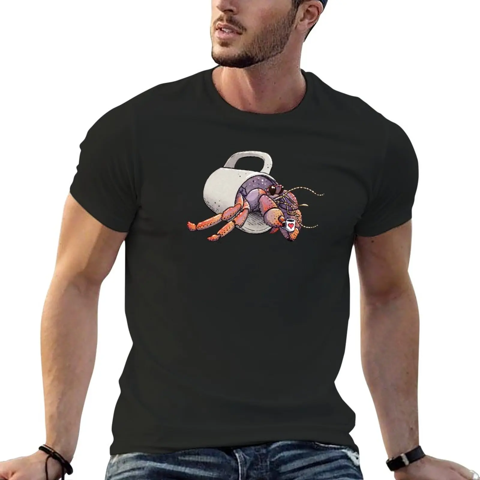 

Coffee (or Tea) Hermit T-Shirt oversizeds hippie clothes vintage clothes black t shirts for men