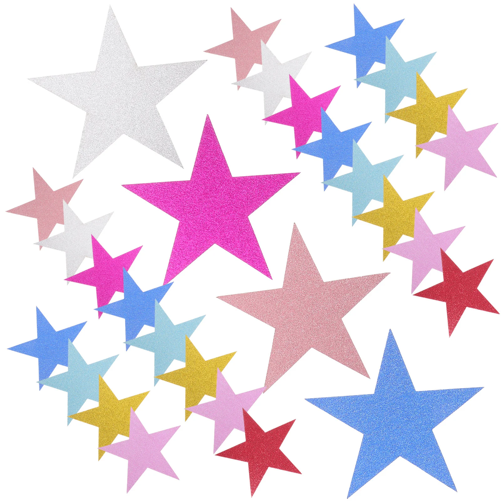 

80 Pcs Pentagram Decoration Wallpaper Children DIY Cutouts Delicate Kindergarten Christmas Star for Scrapbooking