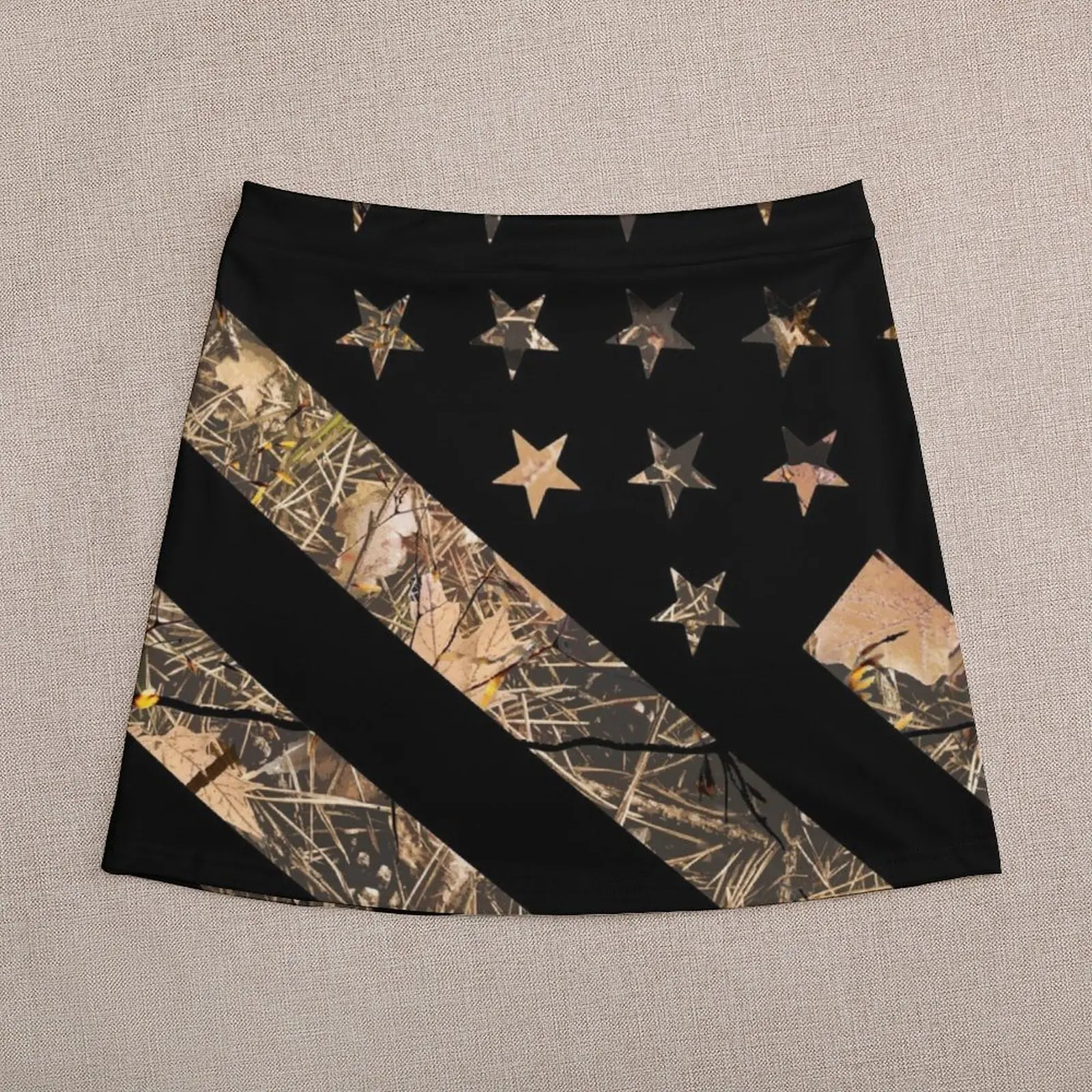 Hunting Camouflage Flag 3 Mini Skirt outfit korean style night club outfit