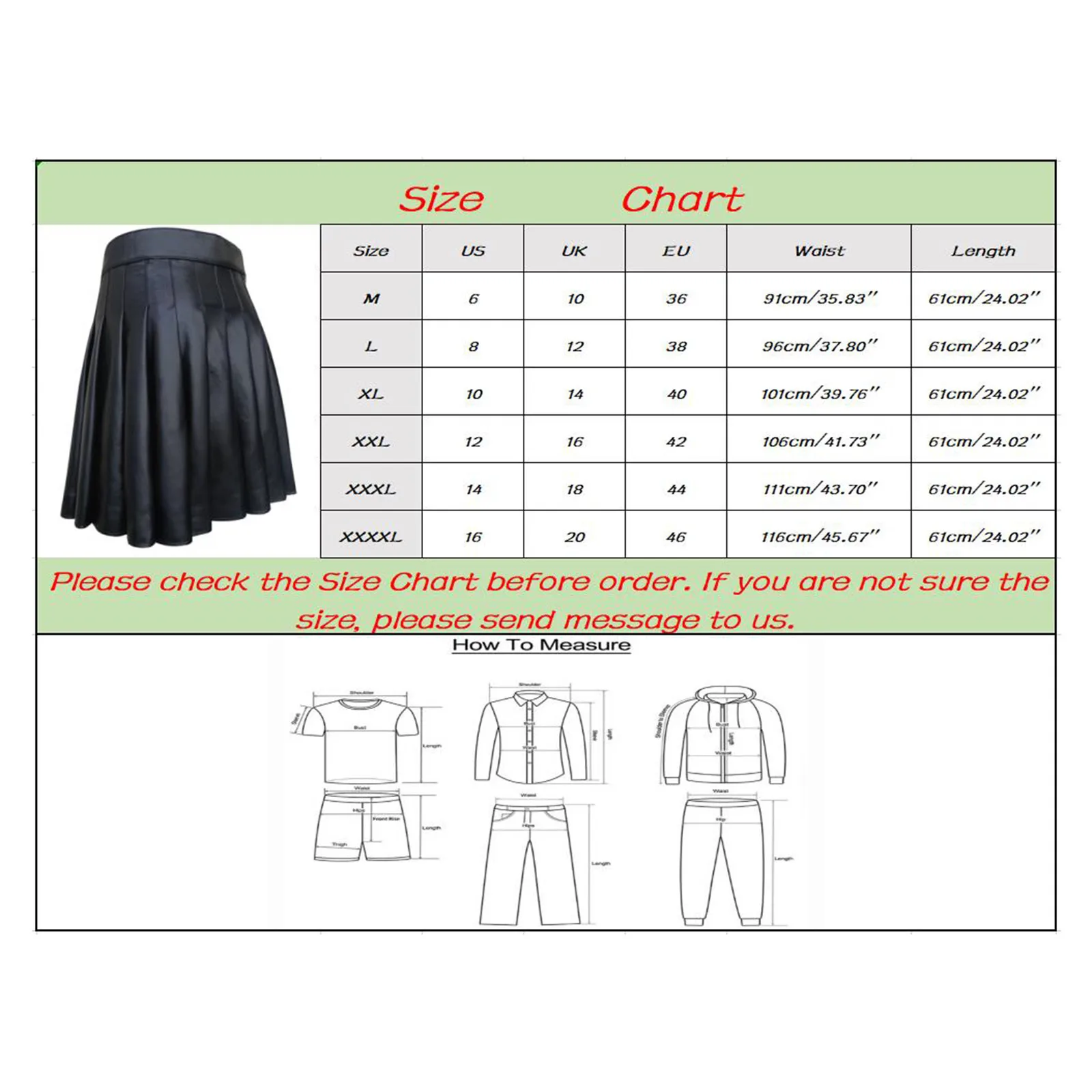 Hot Sale Men Solid Leather Pleated Skirt Fashion Scottish Style Leather Belt Solid Color Pleated Skirt Fashion Casual Male