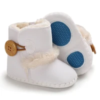 New Winter Baby Plush Thickened Warm Rubber Sole Anti slip Snow Boots for Indoor and Outdoor Infants First Step Walking Shoes 5