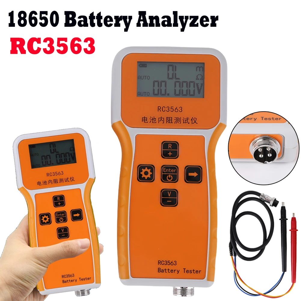 

Тестер внутреннего сопротивления аккумуляторов RC3563 тестер 18650 батарея Высокоточный Вольтметр Омметр ЖК настоящий 4-проводной