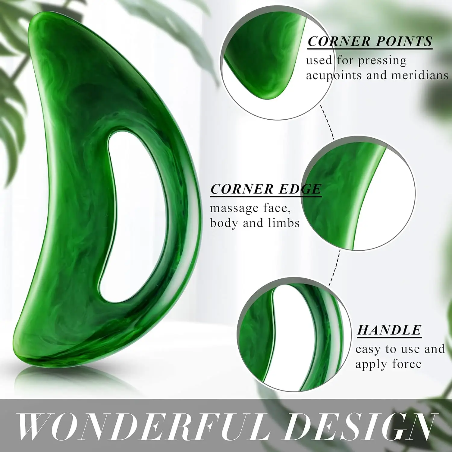 Body Guasha Massage Tool Set Large Gua Sha Board Muscle Scraping Massage Tools Facial Anti Cellulite Spa Acupuncture Tools