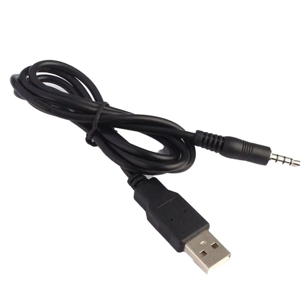 1M 3.5mm 모노 남성형 USB 전원 케이블 잭 3.5mm 2극 USB 충전 케이블 USB-3.5mm 어댑터 케이블