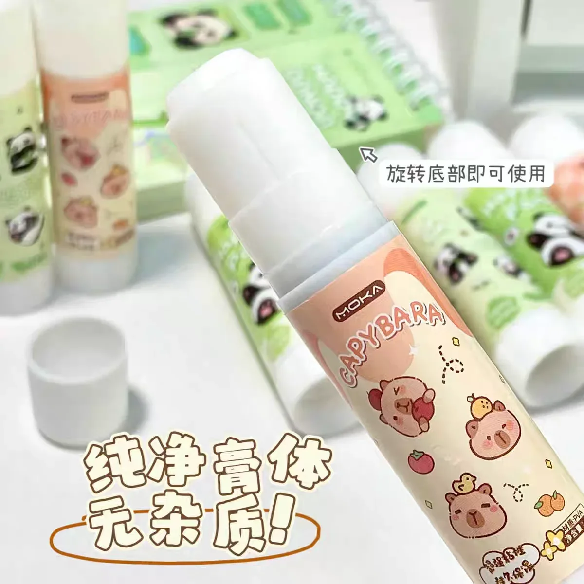 10Pieces Capybara Cartoon Solid Glue Stick Strong Adhesives Glue Stick for Student Stationery Solid Glue High Viscosity Supplies 4
