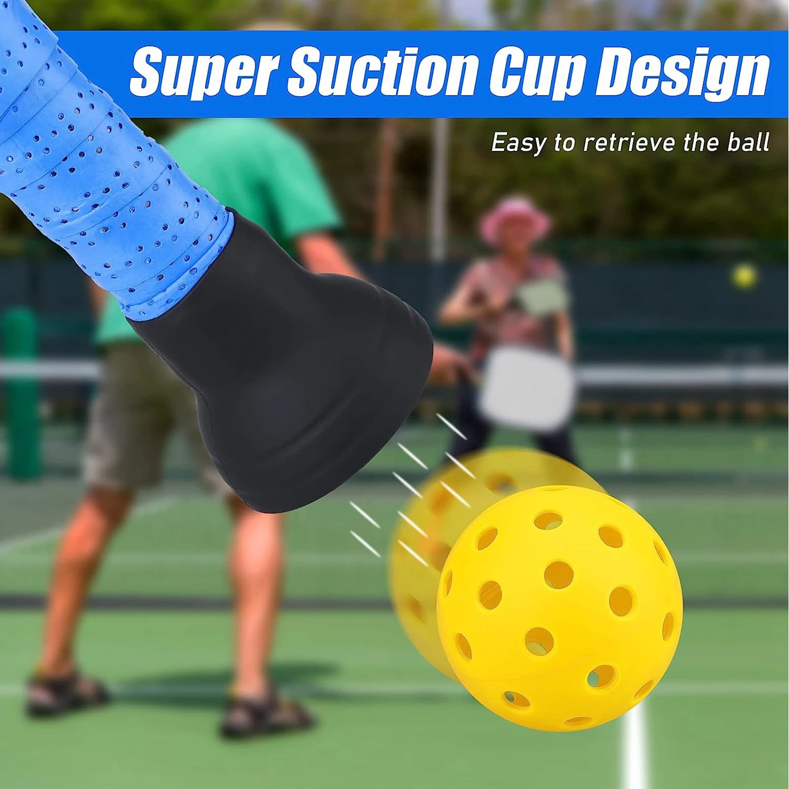 Pickleball Ball Retriever Portable Silicone Fits Any Paddles pickleball ball retriever