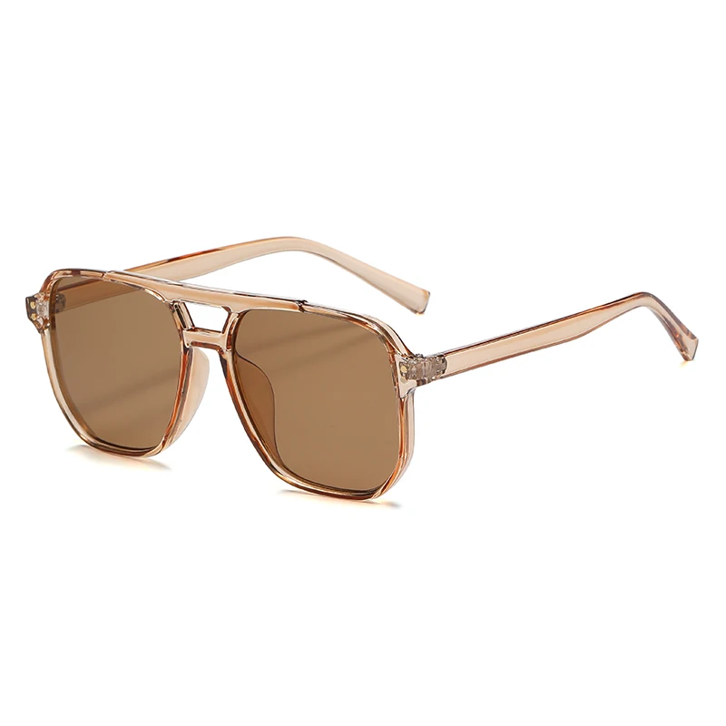 Vintage Oversized Pilot Sunglasses with Yellow Lenses – Unisex Eyewear