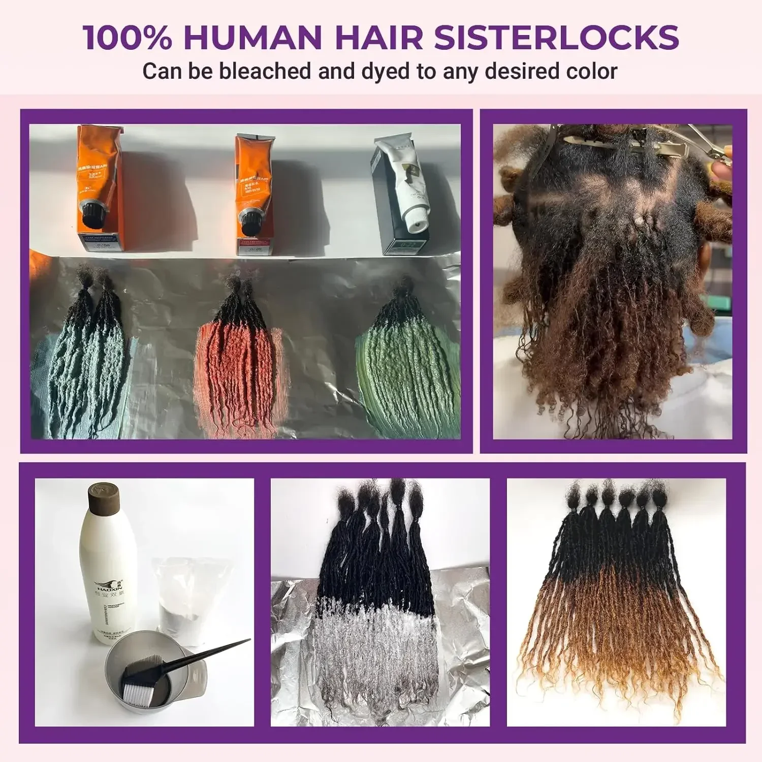 0.1-0.2cm Sisterlocks Human Hair Handmade Interlock Loc Curly Tips Sister Locs Real Human Hair Micro Locs Extensions Can Be Dyed 6