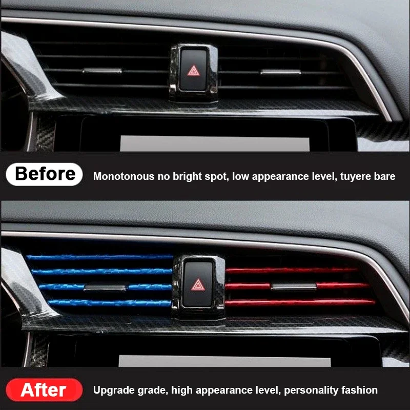 Car Air Conditioner Outlet Decorative U Shape Moulding Trim Decor Strips Car Styling Door Edge Corner Protector Decorative