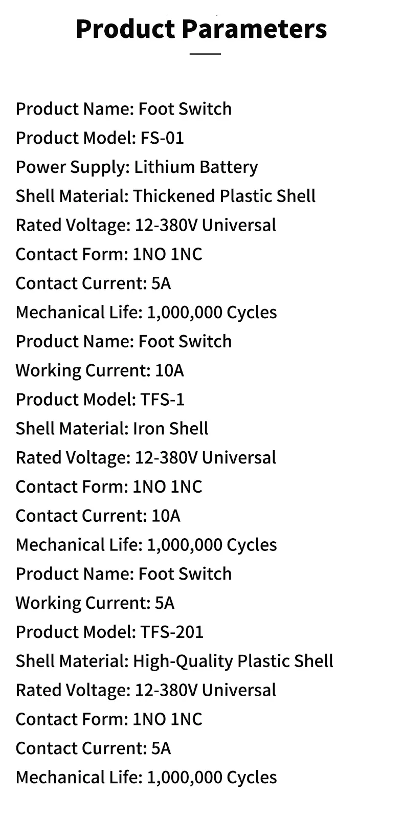 TFS-201 Fußschalter Pedaltyp FS-01 Punktschweißgerät Punch Controller LT4 Fußpedalschalter 220 V – Detail 2