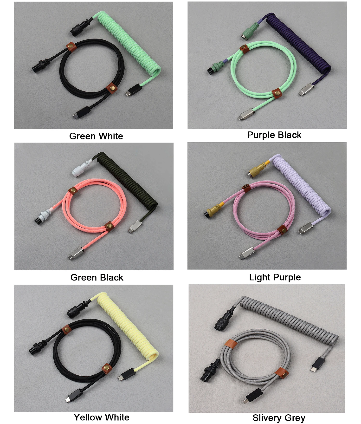 Cabo Coilde, Conector Aviador, Metal Tipo C,
