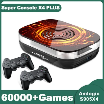 플러그 앤 플레이 레트로 게임 콘솔, 슈퍼 콘솔 X4 플러스, MAME, 아케이드, Sega Saturn, DC, 4K, 8K, 안드로이드 11 TV 박스용, 60000 게임