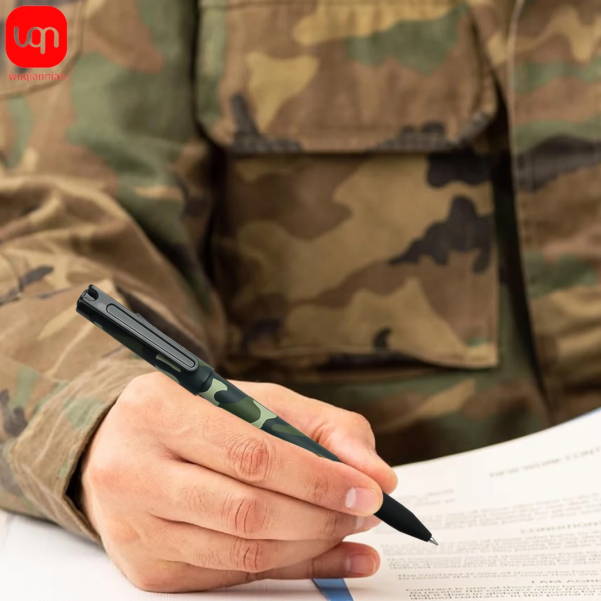 3/6/12pcs Camouflage Design Neutral pen tactile smooth grip Comfortable Quality ink for writing and conference use back toschool 5