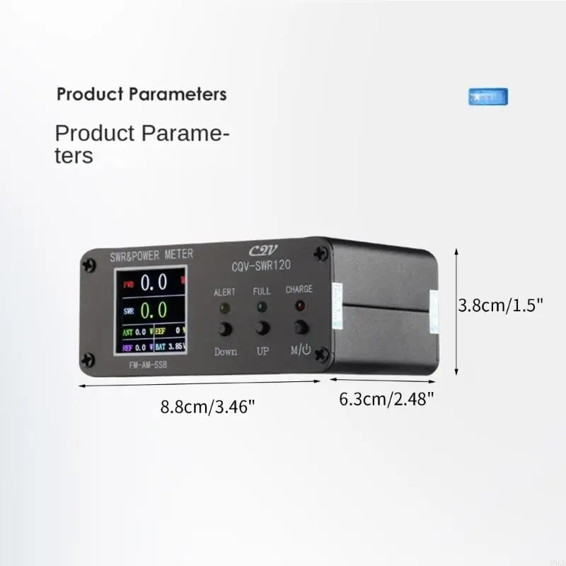 1.8MHz-54MHz SWR Power Meter for 0.5 120W Advanced Features and User Friendly Interfacefor HAM Radio Operators