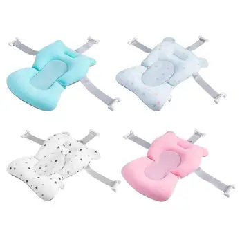 Cuscino da bagno per neonato Cuscino per tappetino da bagno pieghevole regolabile Accessori per il bagnetto per bambini Essentiall per vasca da bagno con fibbie e 3 sicurezza