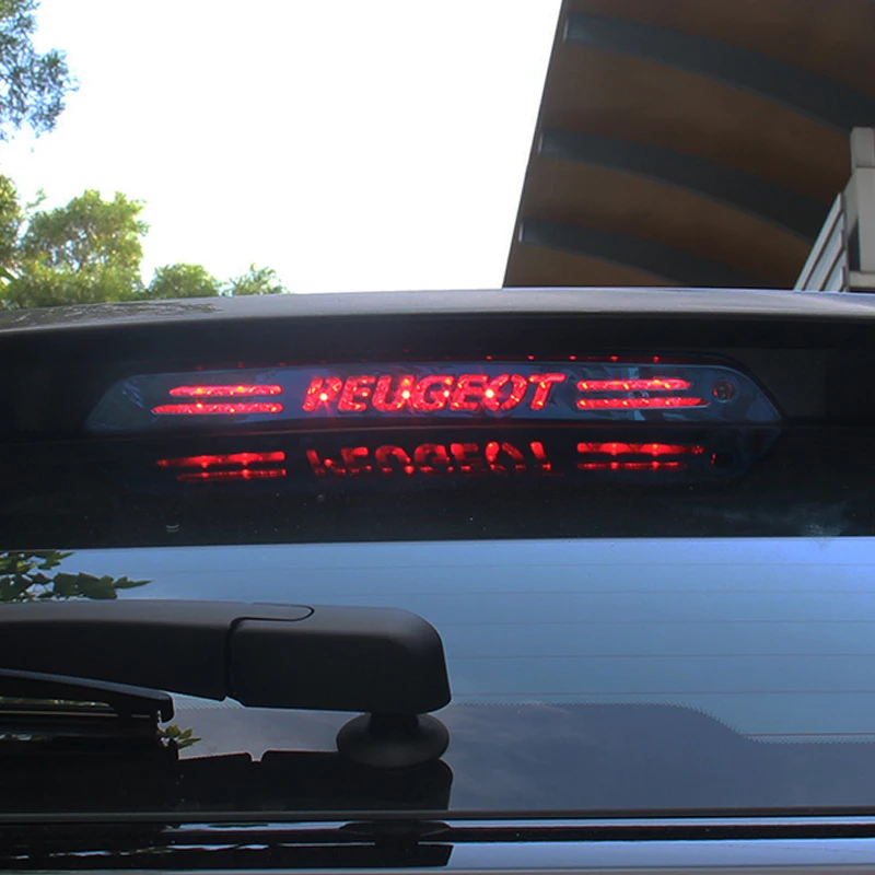 Stainless Steel Tail High Brake Light Decoration Stickers Trim Strips For PEUGEOT 4008 5008 Exterior Accessories