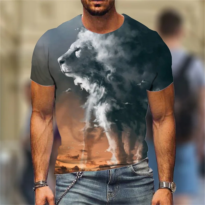 

Oversized Summer Clothes Men Animal Leopard 3D Printed Fashion Women Short Sleeves Tops Sport Fitness Cool Tees Shirts For Men