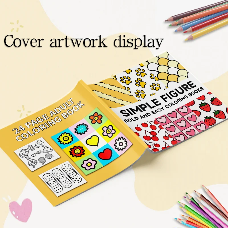 Simple Pattern Coloring Book for Adults - 24 Pages of Thick Paper with Bold, Vibrant Designs for Relaxation and Creativity 3