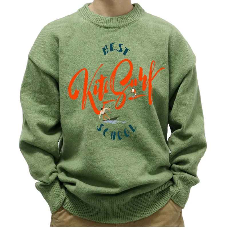 

Men's Loose Round Neck Pullover Knit Sweater