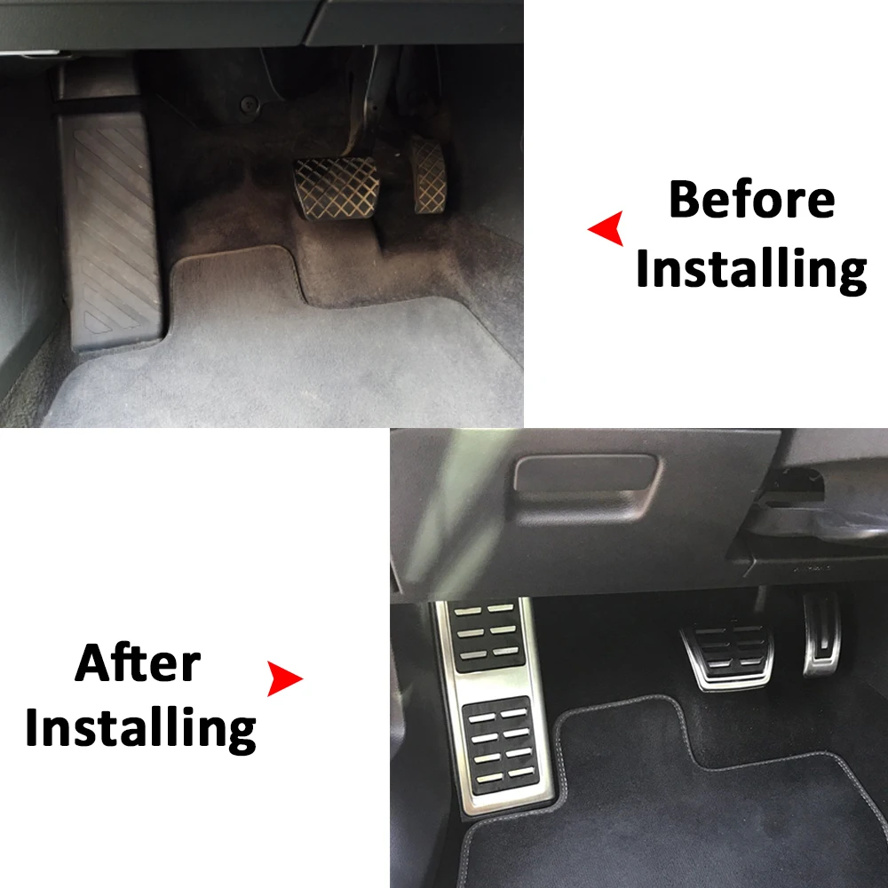 Car Pedal Cover For Volkswagen VW Tiguan MK2 Allspace AT MT Gas Brake Pedals Foot Rest Pads