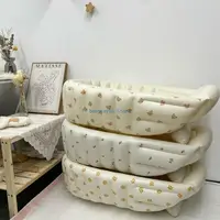 Y4UD Inflatable Baby Swimming Pool for Indoor Travel Bathtub for Infant Summer Beach-play Game Pool Toddler Household Bathtub