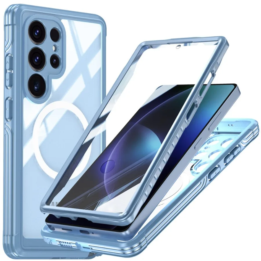 Enhanced Waterproof Magnetic Case - Shockproof Anti-Slip Bumper Cover with Screen Protection