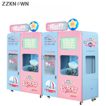 상업용 솜사탕 플로스 기계, 완전 자동 솜사탕 자판기, 로봇 암, 설탕 제조, 2023