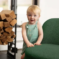 Collection Ali Co SS26 Green Denim : vêtements en coton pour garçons et filles, robes, jupes, chemises et salopettes - RE-EN STOCK LE DÉBUT DU MAI 5